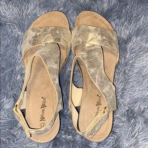 Gold Wedges Sandals